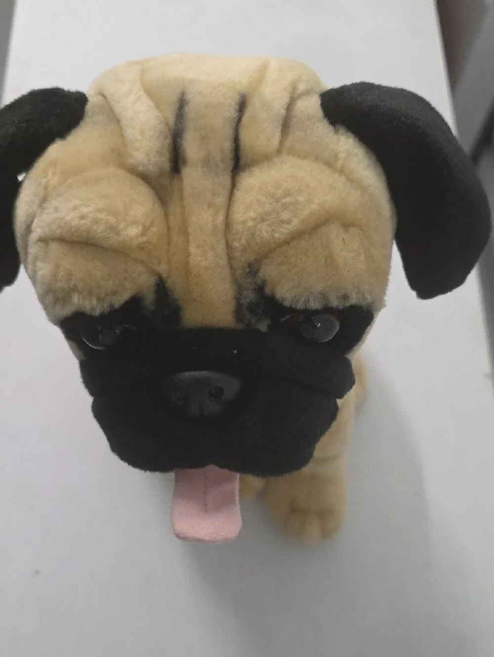 Plush Pug Dog Toy - Tan and Black Soft Plush Puppy
